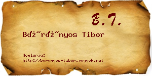 Bárányos Tibor névjegykártya
